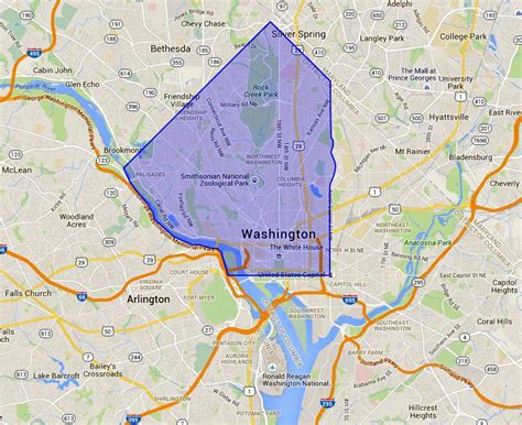 美國在台協會在維吉尼亞州的阿靈頓，設有華盛頓總部 (ait/washington) ，在其對等組織台北經濟文化辦事處 (tecro) 及美國各政府單位間，扮演聯絡的角色。 NW Washington DC: A Map and Neighborhood Guide