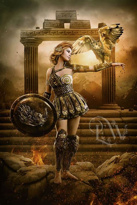 Athena Greek Goddess Warrior Art Print Greekgoddess Athena Greek