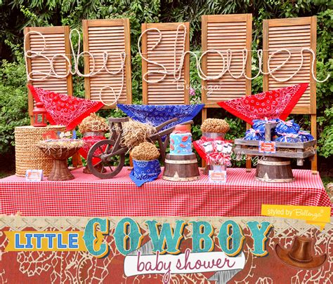 Western print napkins and plates. Little Cowboy Baby Shower (Part 1): Dessert Table and ...