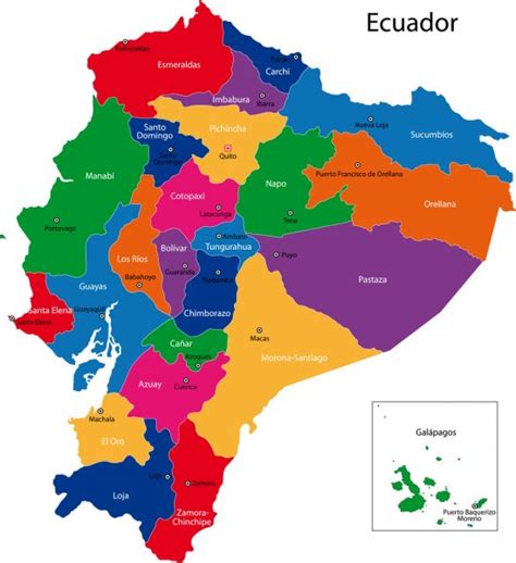 ᐈ Mapa De Ecuador Imágenes De Stock Vector Mapa Politico Ecuador