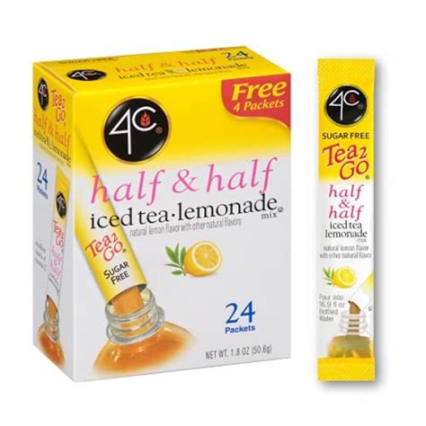 4c Half And Half Iced Tea Lemonade Mix Sugar Free 24 Pkts
