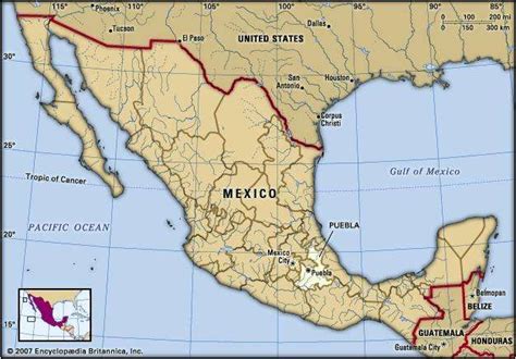 Mapa De Puebla En Mexico