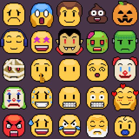 Emojis Pixel Art Updated Emojis Pixel Art By Arlantr