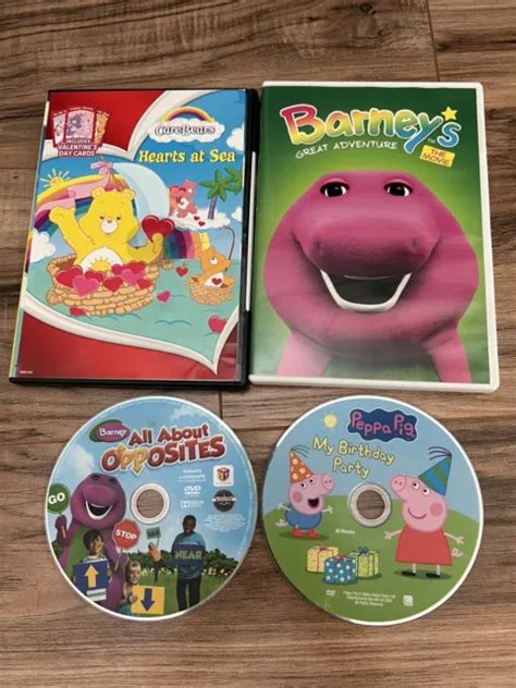 Lot Kids Dvd Barney Peppa Pig And Care Bears 1200 Picclick