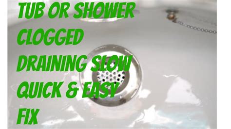 A clogged bathtub is frustrating, especially when you want to hop in the shower or take a bath. Bathroom Tub Shower Clogged With Hair Slow Drain Easy Fix ...