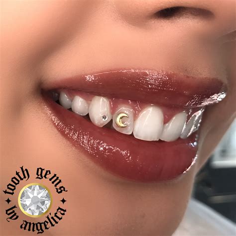 K Gold Moon Tooth Gem Tooth Gem Teeth Jewelry Dental Jewelry