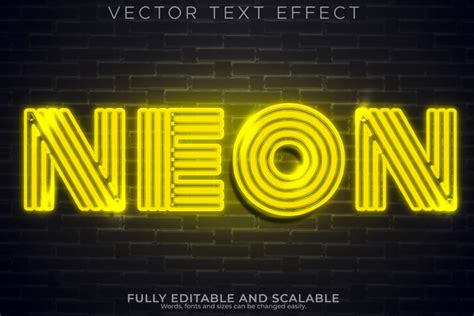 Neon Light Text Effect Editable Retro And Glowing 1919802
