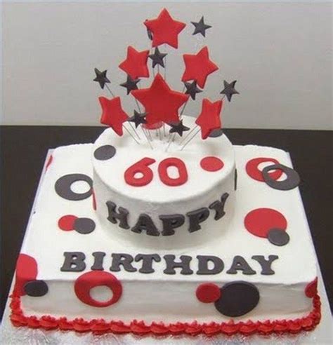 Celebrate the big day with small bites for the ultimate win: Happy Birhtday cake for old women and men: Birthday Cake 60th Idea ~ ucakedecoridea.com Designs ...