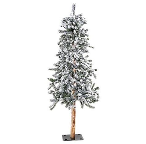 60 Inch Flocked Alpine Christmas Tree The Weed Patch