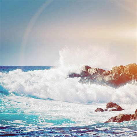 Wave Sea Nature Water Cool Flare Ipad Air Wallpapers Free Download