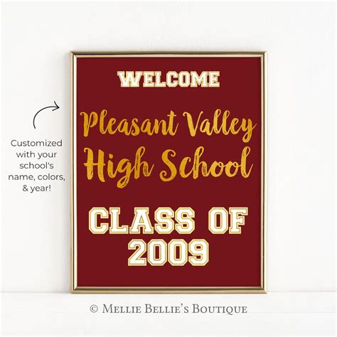 Printable Class Reunion Welcome Sign Welcome To Class Of Sign Large