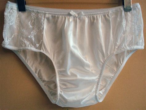 white adult sissy tricot and lace side panel panties for men etsy