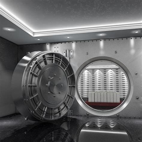 Bank Vault And Coins 3d Model By Nvere