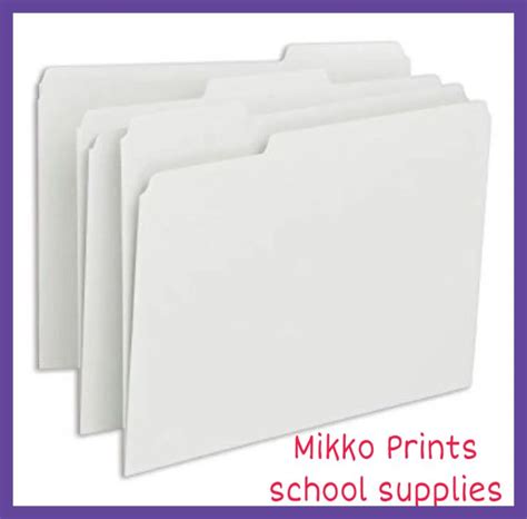 White Folder Long School Supplies Sold Per Pack 12 Pieces Lazada Ph