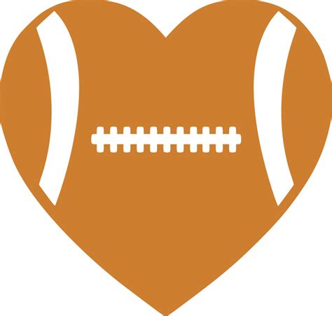 Football Heart Outline Svg