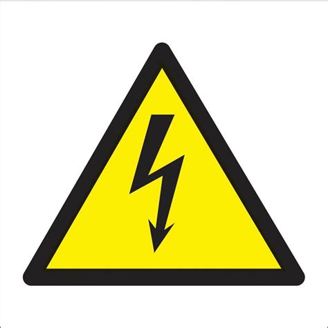 Danger Electricity Logo Sign Medium 200 X 200hmm Rigid Plastic