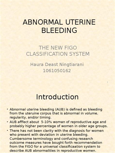 Abnormal Uterine Bleedingpptx Hemostasis Sexual Health