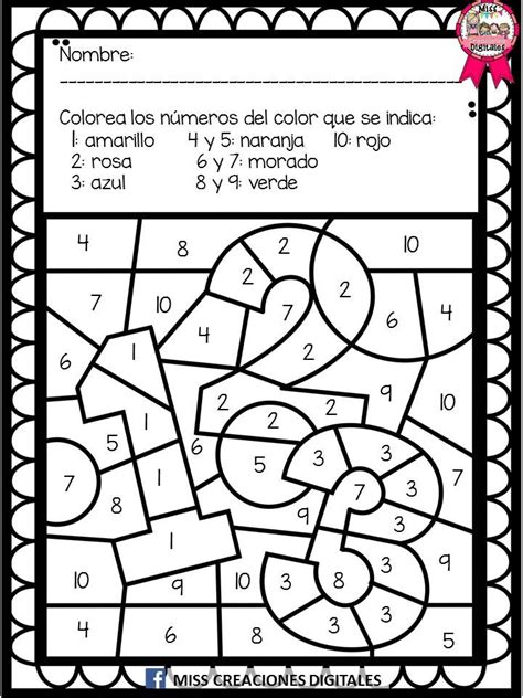 Colorea Las Letras Y Números Para Descubrir El Dibujo Material