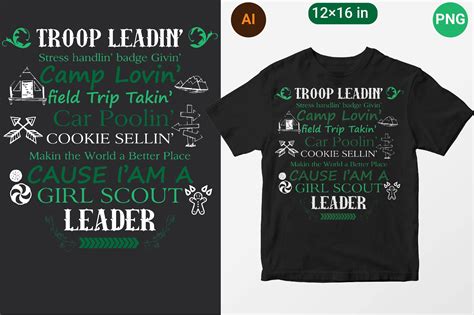 Girl Scout Troop Leader T Shirt Design Gr Fico Por Italianvintagdesigns