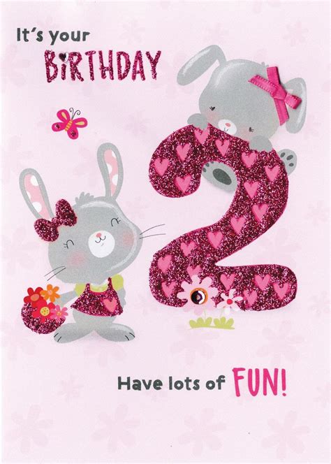 Its Your Birthday Girls 2nd Birthday Greeting Card Cards