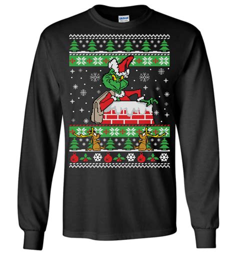The Grinch Ugly Christmas Ls T Shirt The Wholesale T Shirts Co