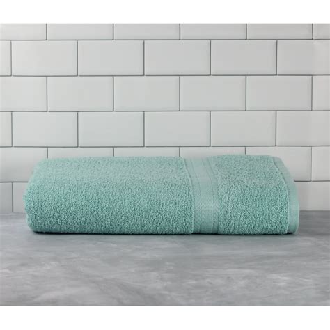 Mainstays Basic Bath Collection Single Bath Towel Solid Aqua
