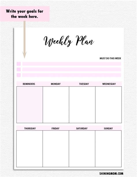 Ultimate Set Of Free Printable Weekly Planner