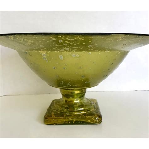 Vintage Glass Pedestal Bowl Chairish