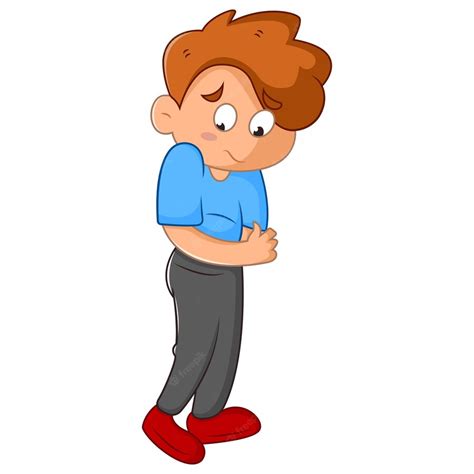 Premium Vector Vector Cartoon Illustration Of A Boy Is Scared