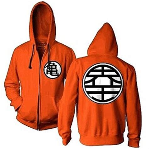 Sales up to 50% off ⭐️free welcome to dragon ball z hoodie® powerful warrior ! Dragon Ball Z Kame Symbol Orange Zip-Up Adult Hoodie ...