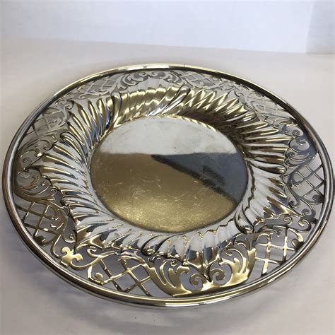 Antique Solid Silver Pierced Dish Levesley Brothers 15cm 1104g 1904