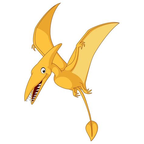 Cartoon Pterosaurs On White Background 12190249 Vector Art At Vecteezy