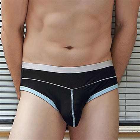 Men S Sexy Stripe Bulge Pouch Low Rise Breathable Underwear Underpants Briefs In Briefs From