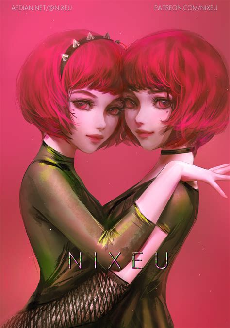 Hình nền Nixeu ArtStation Tác phẩm nghệ thuật đàn bà two women