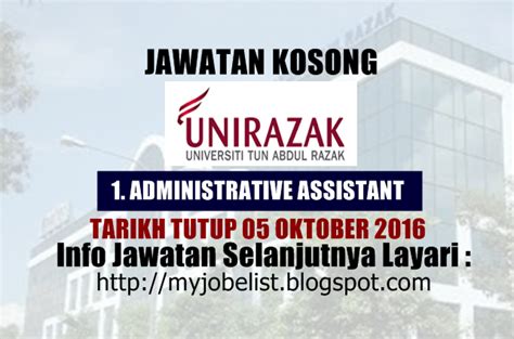Savesave iklan jawatan kosong pkp 2016 070316 for later. Jawatan Kosong di Universiti Tun Abdul Razak (UNIRAZAK ...