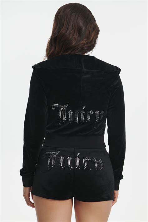 Ombre Big Bling Velour Hoodie Juicy Couture