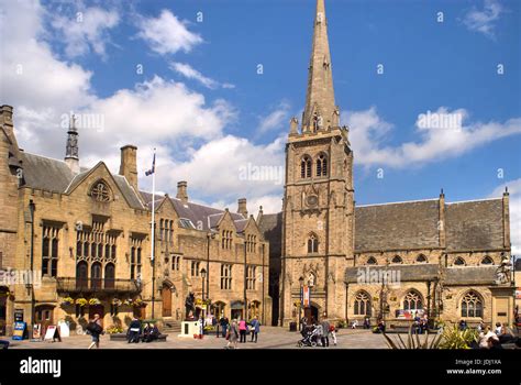 St Nicholas Church Market Square Durham Stock Photo Alamy