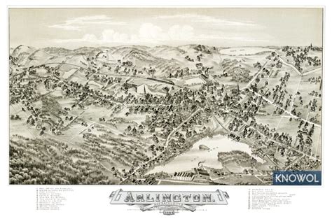 Beautifully Restored Map Of Arlington Massachusetts From 1884 Knowol