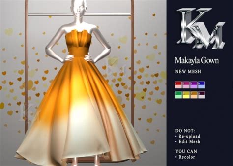 Makayla Gown At Km Sims 4 Updates