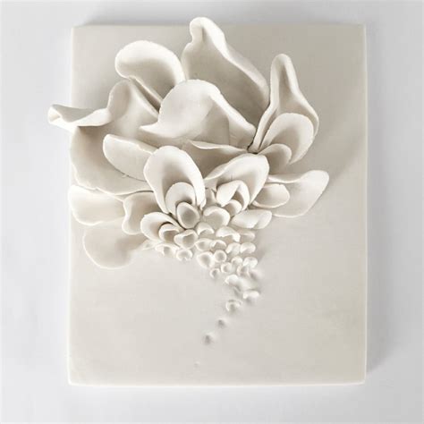 Wall Hanging Ceramic Sculpture Flower Wall Art Porcelain Etsy Australia