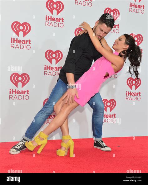 Pro Dancer Val Chmerkovskiy L And Actress Janel Parrish Attends The 2014 Iheartradio Music
