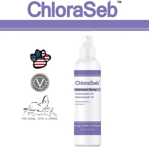 Chloraseb Antiseptic Spray For Dogs 8 Oz Bottle