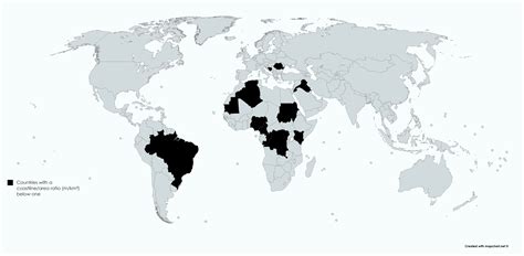 Map Countries With A Coastlinearea Ratio Mkm² Below One
