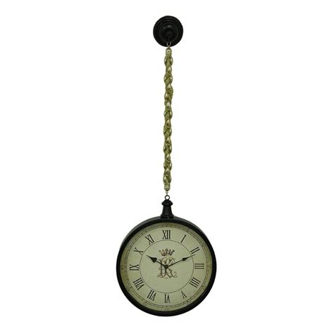Metal Antique Style Hanging Pocket Watch Wall Wall Clocks Beige