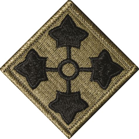 4th Infantry Division Scorpion Patch With Fastener