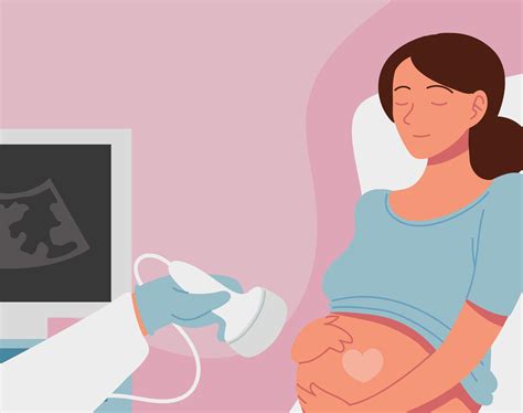 Pregnant Woman Ultrasound 2610166 Vector Art At Vecteezy