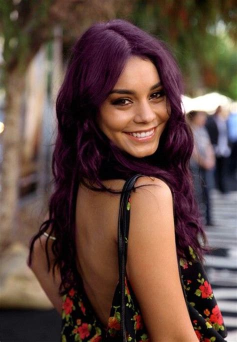 Vanessa Hudgens With Purple Hair Vanessa Hudgens Pinterest Colors