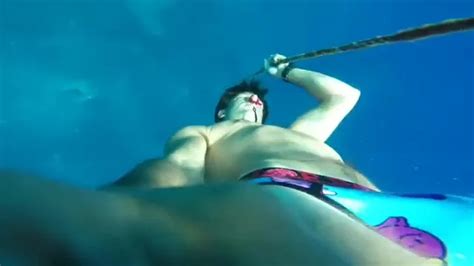 Freediving Barefaced Underwater In Bulging Speedos Thisvid Com