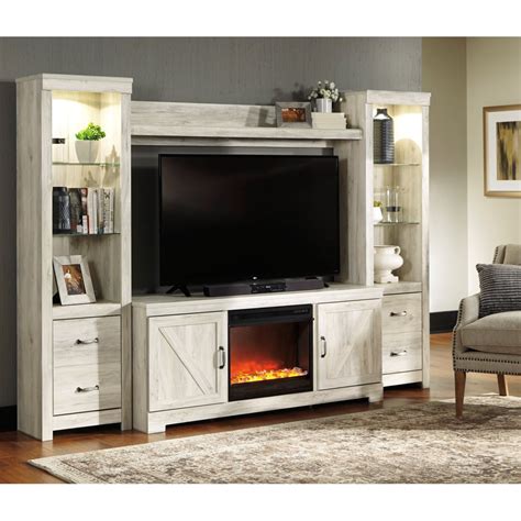 Signature Design By Ashley Bellaby W331w5 Wall Unit With Fireplace And 2