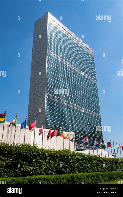 United Nations Headquarters Building In New York City Usa Stock Photo